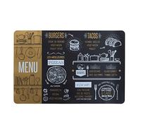 Generique Set de table Douceur d'Intérieur Brasserie - Caoutchouc imprimé 28,5 x 43,5 cm Or