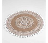 Douceur d'Intérieur, Set de Table (Ø 38 cm) Renata Blanc, Jute Imprimée