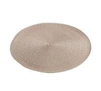 Douceur d'Intérieur, Set de Table (Diamètre 35 cm) Zebulon Taupe, Polypropylène