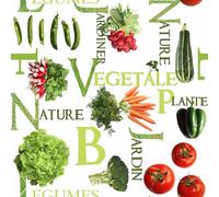 Douceur d'Intérieur, sous-Nappe (RLX 1,40mx20m) Garden Vert, PVC Photoprint