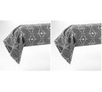douceur d'intérieur, Taie de Traversin (85 x 185 cm) Aristide Anthracite, 100% Coton (Lot de 2)