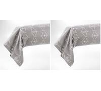 douceur d'intérieur, Taie de Traversin (85 x 185 cm) Aristide Naturel, 100% Coton (Lot de 2)