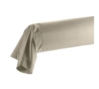 Taie de traversin Biolina en coton biologique taupe 85x185