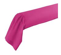 douceur d'intérieur, Taie de Traversin (85 x 185 cm) Lina Bois de Rose, 100% Coton