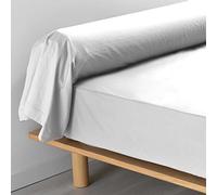 douceur d'intérieur, Taie de Traversin (85 x 185 cm) Percaline Blanc, Percale de Coton