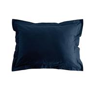 Douceur d'Intérieur, Taie d'oreiller (50 x 70 cm) Biolina Bleu Nuit, 100% Coton Bio