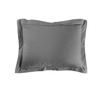 Douceur d'Intérieur - Taie d'oreiller Lina 50 x 70 cm 100% coton Anthracite