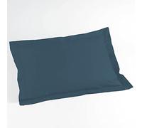 douceur d'intérieur, Taie d'Oreiller (50 x 70 cm) Lina Bleu Nuit, 100% Coton