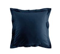 Taie d'oreiller Biolina en coton biologique bleu 63x63