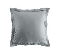 Taie d'oreiller Biolina en coton biologique gris 63x63