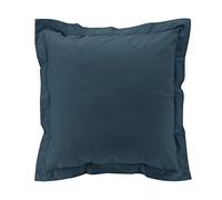 Douceur d'Intérieur Taie d'oreiller Percaline 63x63 cm 100% percale de coton Bleu nuit