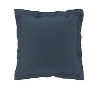 douceur d'intérieur, Taie d'Oreiller (63 x 63 cm) Percaline Bleu, Percale de Coton