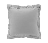 douceur d'intérieur, Taie d'Oreiller (63 x 63 cm) Percaline Gris, Percale de Coton