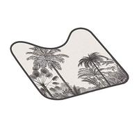 Tapis Contour WC "Cocoty" 45x45cm Noir & Blanc Noir G
