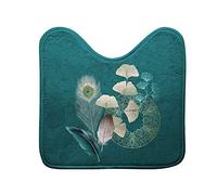 Tapis Contour WC Imprimé Ginkoblue 45x45cm Vert
