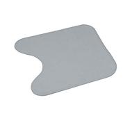 Douceur d'Intérieur, Tapis Contour WC (45 x 45 cm) Vitamine Gris Clair, Microfibre
