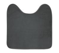 Douceur d'Intérieur Tapis contour WC Vitamine Sdb Microfibre uni 45 x 45 cm Anthracite