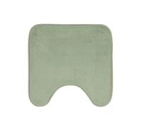 Douceur d'Intérieur, Tapis Contour WC (45 x 45 cm) Vitamine Sdb Sauge, Microfibre Unie