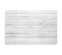 Douceur d'Intérieur, Tapis de Bain (40 x 60 cm) Agave Blanc, Diatomite Imprimée