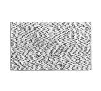 Douceur d'Intérieur, Tapis de Bain (45 x 75 cm) Friza Blanc/Gris, Microfibre Tricolore