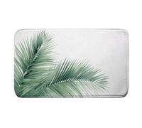 Douceur d'Intérieur Tapis de bain Havane 45 x 75 cm Microfibre imprimée Blanc