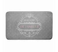 Douceur d'Intérieur, Tapis de Bain (45 x 75 cm) Maison de Famille, Microfibre Imprimée