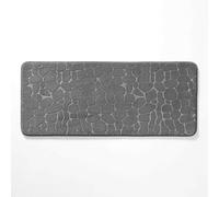 Douceur d'Intérieur, Tapis de Bain (50 x 120 cm) Ricochet Anthracite, Microfibre Unie Relief