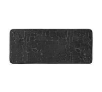 Douceur d'Intérieur, Tapis de Bain (50 x 120 cm) Ricochet Noir, Microfibre Unie Relief