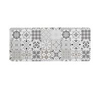 douceur d'intérieur, Tapis de Bain (50 x 120 cm) Salou Naturel, Ultra-Absorbant Imprimé