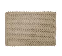 Douceur d'Intérieur, Tapis de Bain (50 x 80 cm) Ariel Sable, Coton et Polyester Chenille