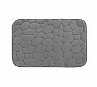 Douceur d'Intérieur Tapis de bain Ricochet 50 x 80 cm Microfibre unie relief Anthracite