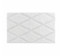 Douceur d'Intérieur, Tapis de Bain (50 x 80 cm) Thais Blanc, Coton Tufté