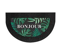 Douceur d'Intérieur Tapis d'entrée Vesta Demi-lune 45 x 75 cm Noir & Vert