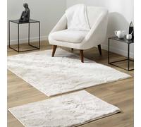 Douceur d'Intérieur, Tapis Rectangle (120 x 170 cm) Feline Naturel, Imitation Fourrure