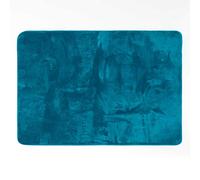 Douceur d'Intérieur, Tapis Rectangle (120 x 170 cm) Flanou Bleu, Flanelle Unie