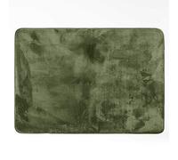 Douceur d'Intérieur, Tapis Rectangle (120 x 170 cm) Flanou Kaki, Flanelle Unie