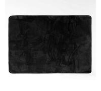 Douceur d'Intérieur, Tapis Rectangle (120 x 170 cm) Flanou Noir, Flanelle Unie