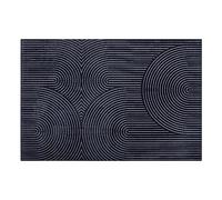Douceur d'Intérieur, Tapis Rectangle (140 x 200 Cm) Geode Anthracite, Viscose Relief