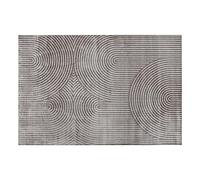 Douceur d'Intérieur, Tapis Rectangle (140 x 200 Cm) Geode Gris, Viscose Relief