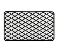 Douceur d'Intérieur - Tapis rectangle Grille - PVC - 34 x 58 cm - Noir