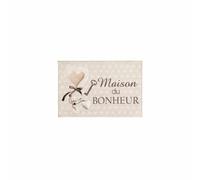 Douceur d'Intérieur – Tapis rectangle Happiness – 40 x 60 cm – Imprimé digital – Naturel