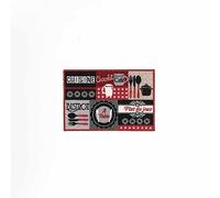 Douceur d'Intérieur, Tapis Rectangle (40 x 60 cm) Menu Rouge, Imprimé Digital