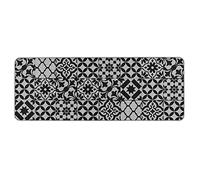 Douceur d'Intérieur Tapis Bizancia tissé imprimé 45 x 120 cm Gris