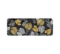 Tapis Déco Imprimé "Blue Bay" 45x120cm Noir