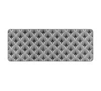 Douceur d'Intérieur – Tapis tissé imprimé "Casella" – 45 x 120 cm – Gris G