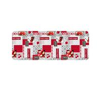 Douceur d'Intérieur, Tapis Rectangle (45 x 120 cm) Fraisia Rouge, Mousse Imprimée