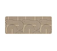 Tapis Déco Imprimé "Modul" 45x120cm Naturel & Noir Marron G