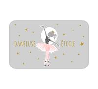 Douceur d'Intérieur, Tapis Rectangle (45 x 75 cm) Danseuse Etoile Gris, Velours Imprimé