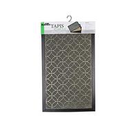 douceur d'intérieur, Tapis Rectangle (45 x 75 cm) Emilio Gris, Relief Caoutchouc