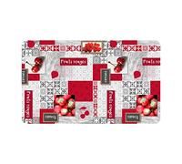 Tapis Déco Imprimé Fraisia 45x75cm Rouge